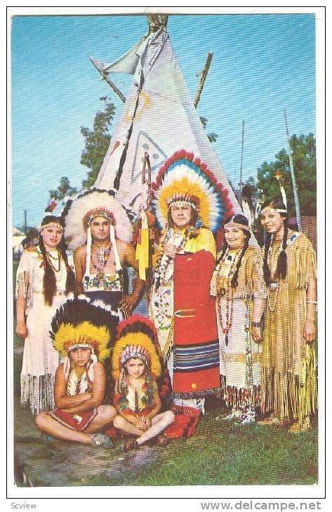 Chief Poking Fire and his Tribe, Caughnawaga, Indian Reserve, Canada, 40-60s