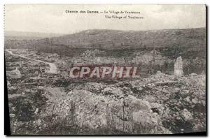 Old Postcard Chemin Des Dames The Village Vaudesson Army