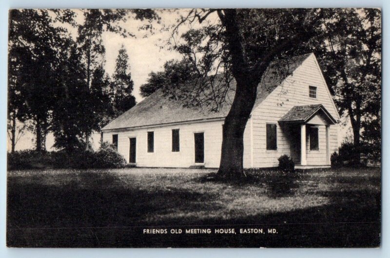 Easton Maryland MD Postcard Friends Old Meeting House Exterior Scenery Vintage