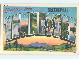 Linen BIG LETTERS Greeneville - Near Johnson City Tennessee TN ho7055