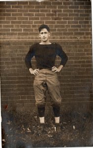 Postcard VA Richmond RPPC Real Photo Football Player in Uniform C.1910 L16