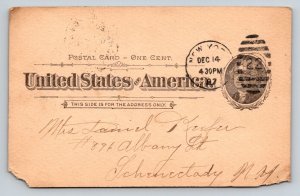 1897  Brooklyn  New York City  Sailor Shipping out Bermuda Postal Card  Postcard
