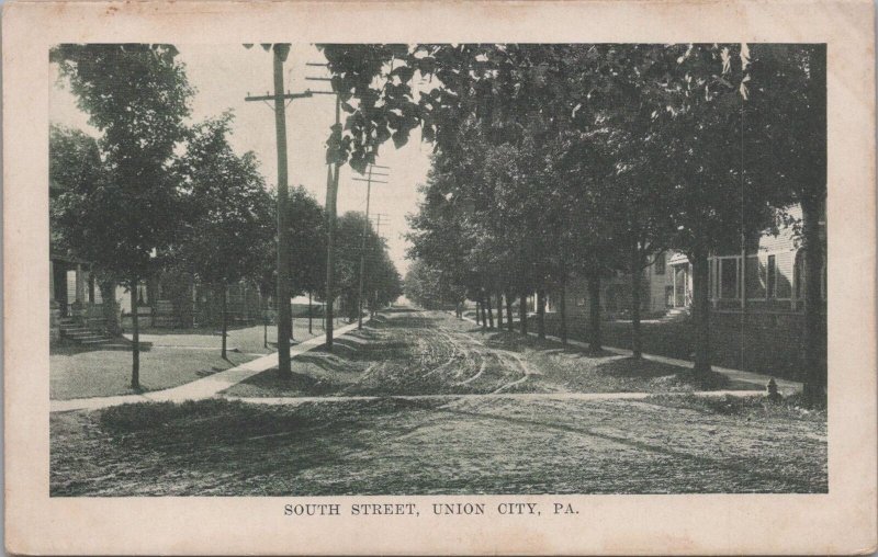 Postcard South Street Union City PA