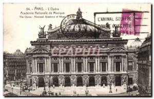 Old Postcard Paris Opera