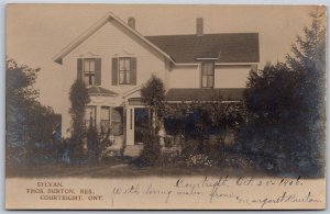 Postcard RPPC c1906 Courtright Ontario Sylvan Thos. Burton Res. Lambton County