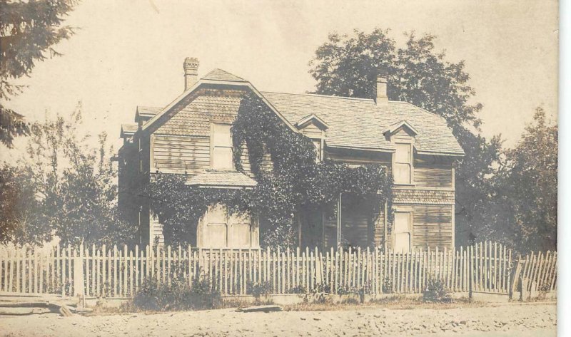 RPPC Cowlitz Prairie, Lewis County, Washington House c1910s Vintage Postcard