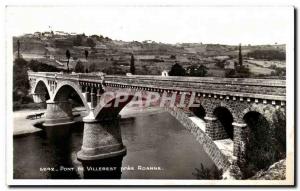 Postcard Modern Bridge Near Villerest Roanne