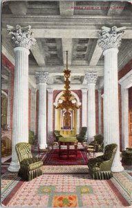 VINTAGE POSTCARD THE MARBLE ROOM OF THE U.S. SENATE WASHINGTON D.C  c. 1910