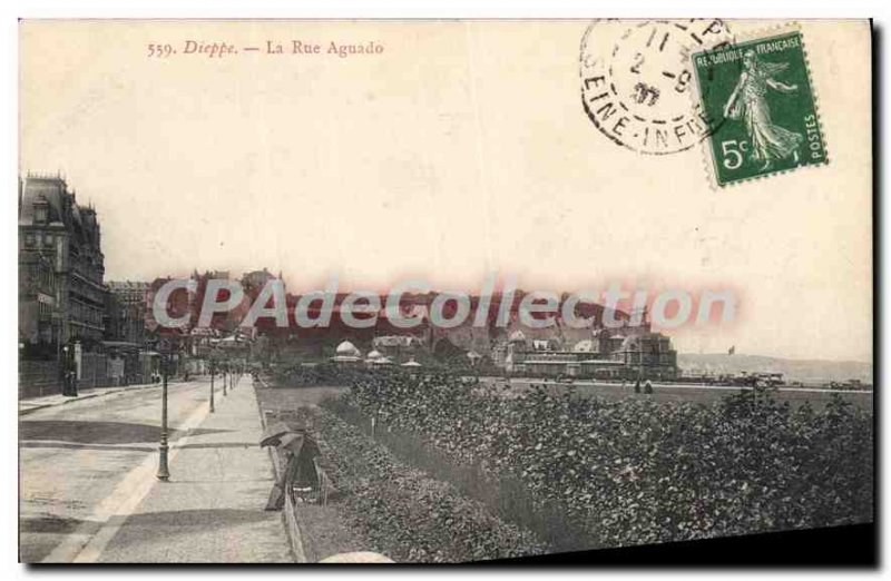 Old Postcard Dieppe Aguado the Street