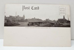 Quakertown Pennsylvania Front Street & Railway Station Photo Postcard B9