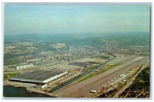 Renton Washington WA Postcard Boeing Airplane Company Plant Scene c1960s Vintage