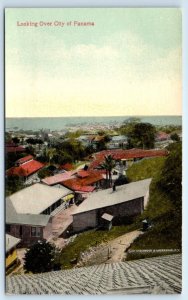 Looking over City of PANAMA Postcard