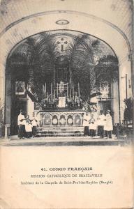 BR56973 Congo Missin catholique de Brazzaville interieur de la chapelle   Africa