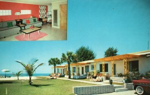 Vintage Postcard 1965 The Wishing Well Beach Apartment Building Sarasota Florida