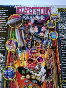 Led Zeppelin Pinball FLYER Hard Rock & Roll Music Premium Blimp UNUSED Promo 