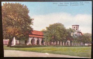 Vintage Postcard 1920 San Juan Bautista Mission, San Juan, California (CA)