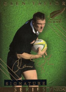 Glen Taylor New Zealand Signature Rugby Hand Signed Photo Card