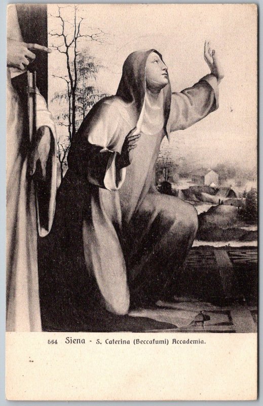 Siena italy c1910 Art Postcard Saint Caterina Catherine