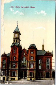 Postcard BUILDING SCENE Haverhill Massachusetts MA AN0915