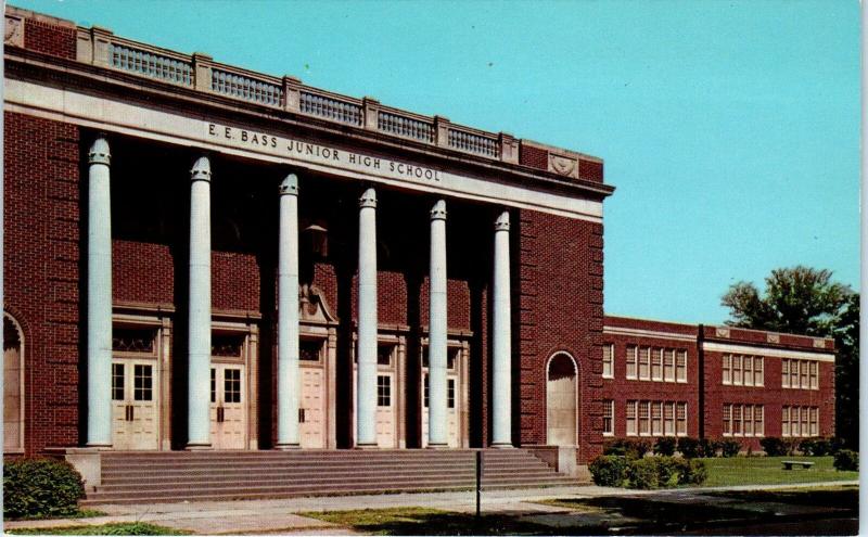 GREENVILLE, MS Mississippi   E E Bass JUNION HIGH SCHOOL   c1950s  Postcard