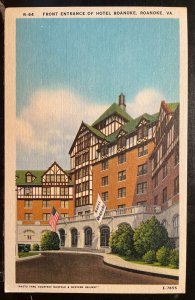Vintage Postcard 1930-1945 Hotel Roanoke, Entrance, Roanoke, Virginia (VA)