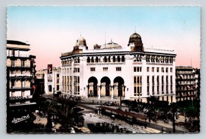 Algiers La Grande Poste  Post Office Real Photo Jomone Algeria c1920s