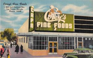 Las Vegas Nevada Coreys Fine Foods Antique Postcard J52606 