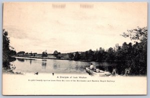 K32/ Rochester New York Postcard c1910 Izak Walton Lake Boat Railway 474