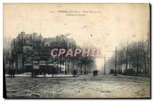 Old Postcard Paris Place Daumesnil