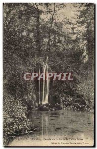 Troyes Old Postcard Waterfall Swiss Valley Garden