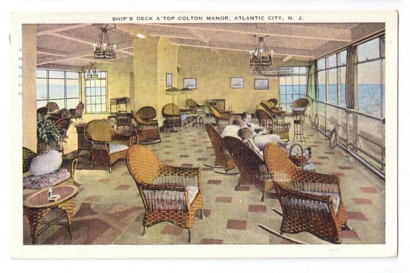 Ship's Deck Colton Manor Atlantic City NJ 1942 kropp