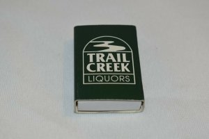 Trail Creek Liquors Michigan City Indiana Advertising Matchbox