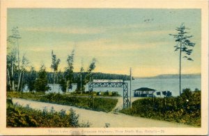 Postcard ON Tilden Lake Camp Ferguson Highway near North Bay 1936 K60