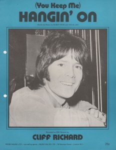 You Keep Me Hangin' On Cliff Richard 1970s Sheet Music