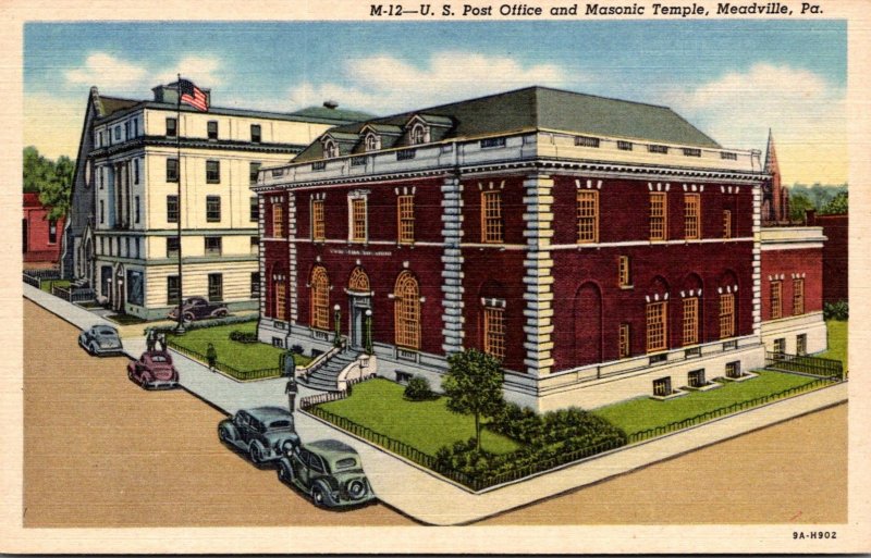 Pennsylvania Meadville Post Office and Masonic Temple