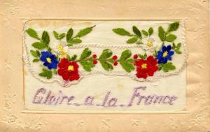 Embroidered Silk with Flap (Message Pocket) - Gloire a la France