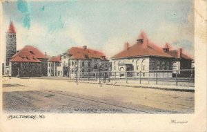 Baltimore, Maryland - Women's College 1907 Hand-Colored Vintage Postcard