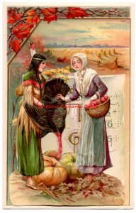Thanksgiving, Winsch, Schmucker, Pop Out Projection Indian & Pilgrim Women