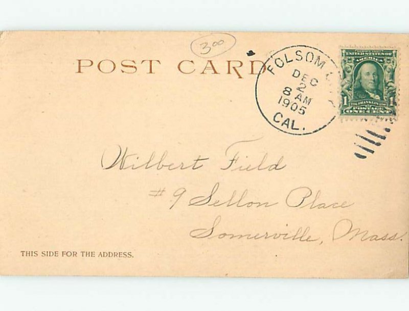 Pre-Chrome PICKING CALI PRUNES Postmarked Folson California CA AH5221