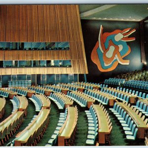 c1960s New York City, NY United Nations General Assembly Hall Official PC A235