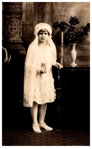 Girl in Communion dress