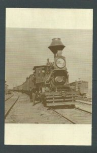Ca 1940 Post Card Railroads 1870 Photo Emigrant Train Tour Of US UP + CP RR-----
