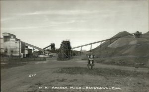 Nashwauk MN Mining Real Photo Postcard MA HANNAH MINE #2