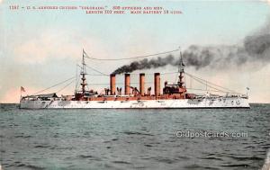 US Armored Cruiser Colorado Military Battleship Unused 