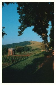 Vintage Postcard The Monticello Vegetable Garden and Garden Pavilion