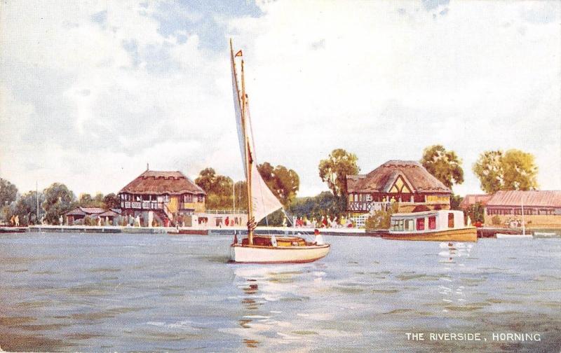 BR70086 the riverside  horning ship bateaux postcard   uk