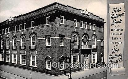 First National Bank Louisville, KY, USA Unused two pin holes in card, corners...