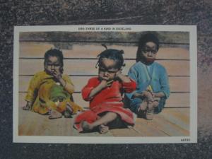 BLACK AMERICANA DIXIELAND BABIES Postcard