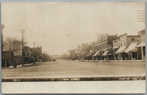 STANTON NE MAIN STREET ANTIQUE REAL PHOTO POSTCARD RPPC