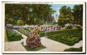 Old Postcard Washington & # 39s Garden Mount Vernon Go